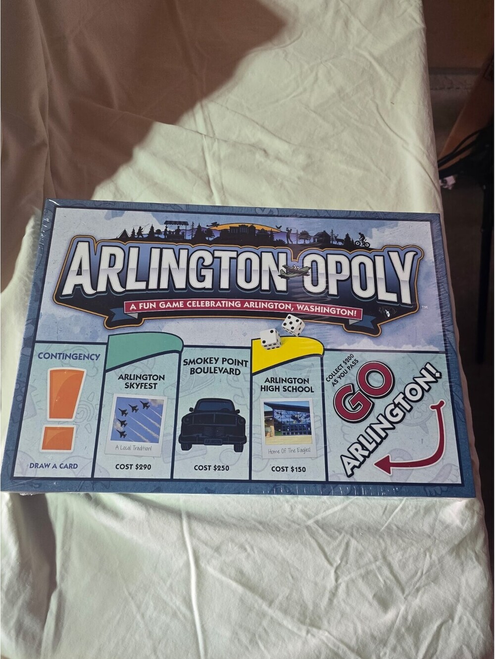 Arlington-opoly Board Game - A Fun Game Celebrating Arlington, Washington (New)